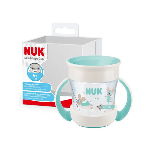 Nuk Mini Magic Cup -oppimismuki +6 kuukautta, vihreä, 160 ml
