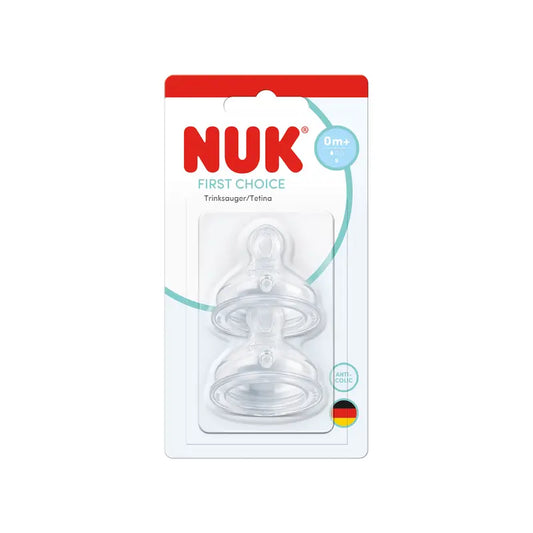 NUK First Choice+ S -tuttipäät 0–6 kk, silikonia, 2 kpl