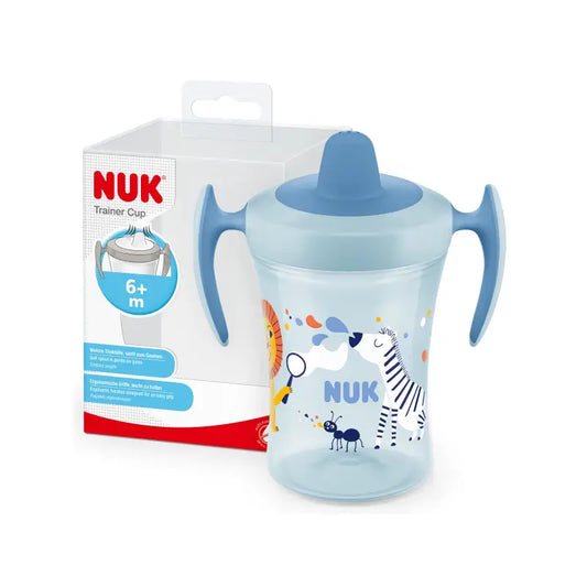Nuk Trainer Cup -opetuskuppi +6 kuukautta, sininen, 230 ml