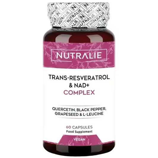 Nutralie Trans Resveratrol ja Na+ -kompleksi, jossa on kversetiiniä ja piperiinia, 60 kapselia