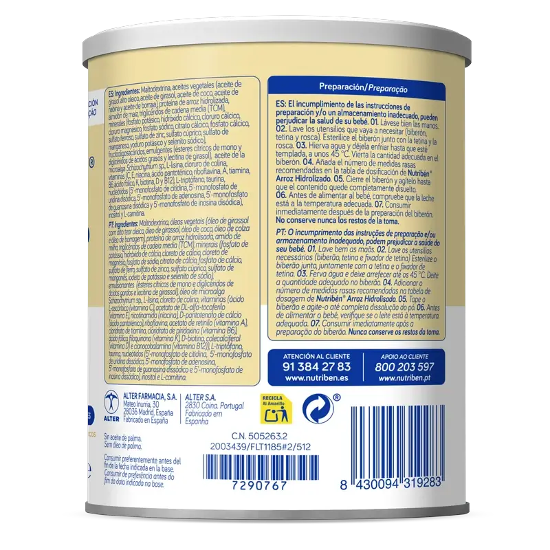 Nutribén hydrolysoitu riisi 400 g