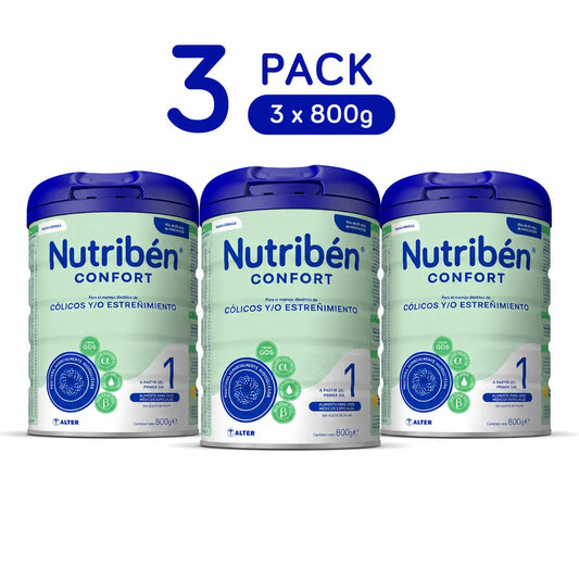 Nutribén Confort 1 Alkuvaiheen maito, 3 x 800 g