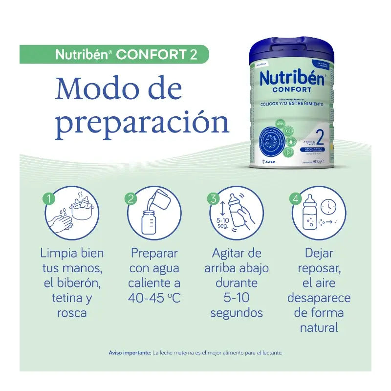 Nutribén Confort 2 Jatkomaitoseos, 8 x 800 g