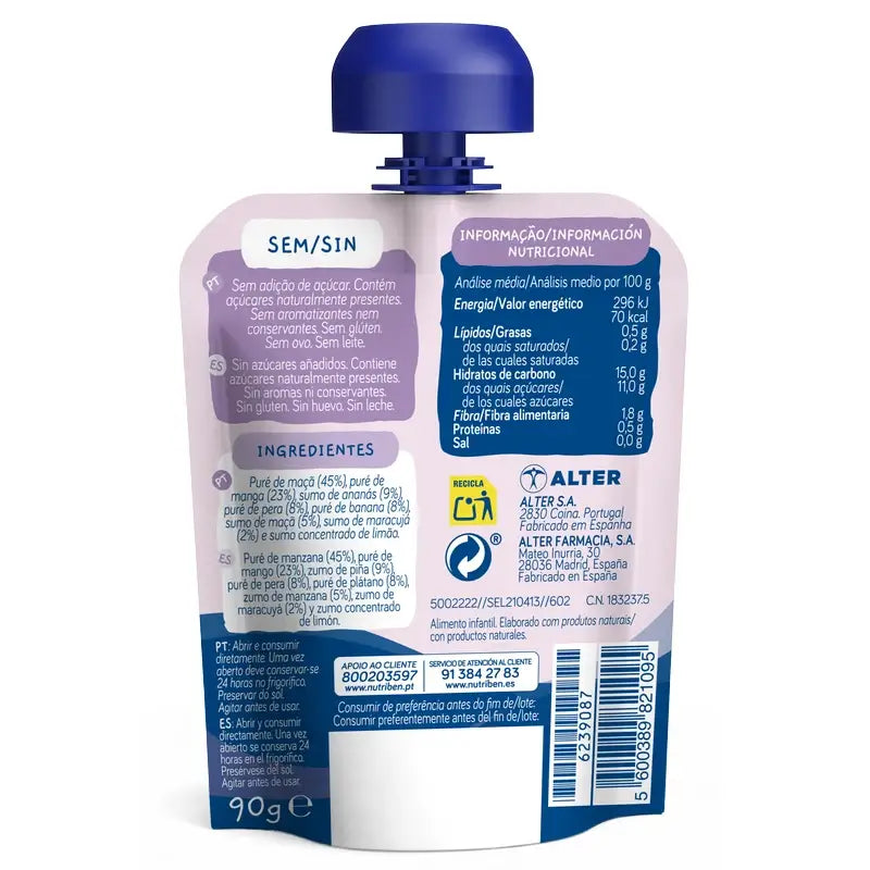 Nutriben Fruta&Go Sekalaiset hedelmät 90 g