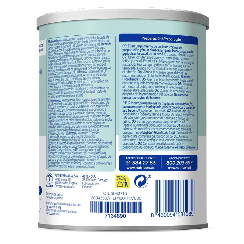 Nutribén Hydrolyzed 1 Aloitusmaito, 400 g