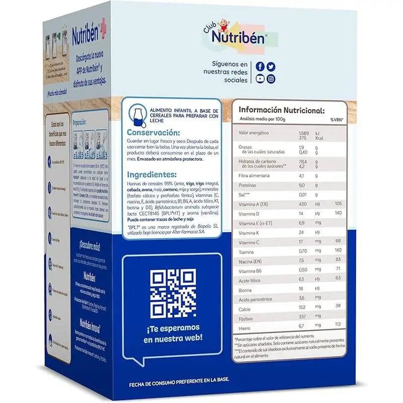 Nutriben Innova 8-viljainen vauvanruoka 0 %, 500 g