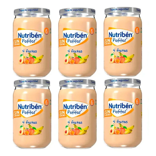 Nutriben Potito 4 hedelmää, 6 x 235 g