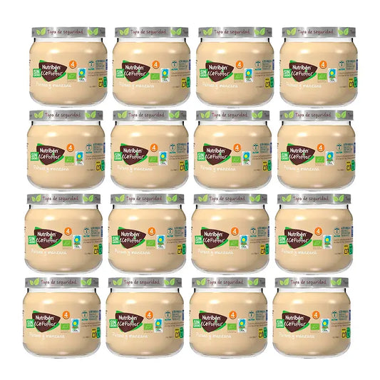Nutriben-vauvanruoka: banaani- ja omenapuree, 12 x 120 g