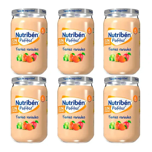 Nutriben Potito -hedelmäsekoitus, 6 x 235 g