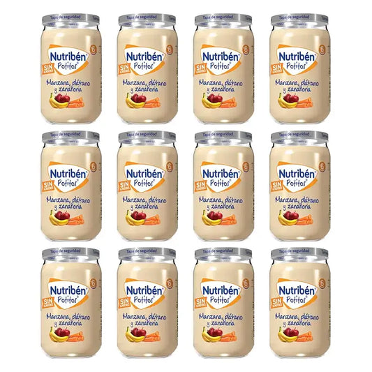 Nutriben-sose: omena, banaani ja porkkana, 12 x 235 g
