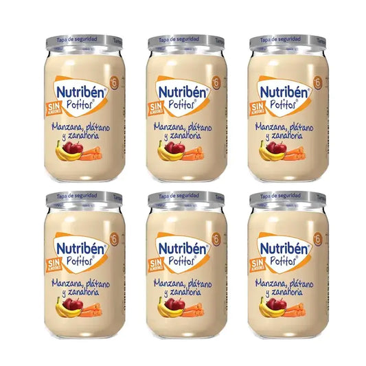 Nutriben-sose: omena, banaani ja porkkana, 6 x 235 g