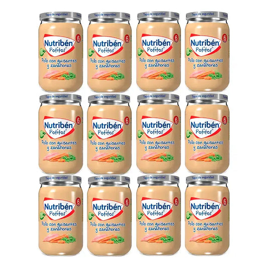Nutriben -sose: kanaa, herneitä ja porkkanaa, 12 x 235 g