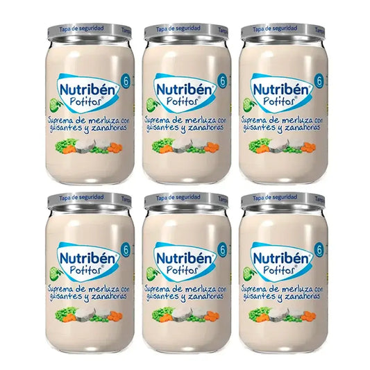 Nutriben Potito Suprema -merilohi, herneet ja porkkanat, 6 x 235 g