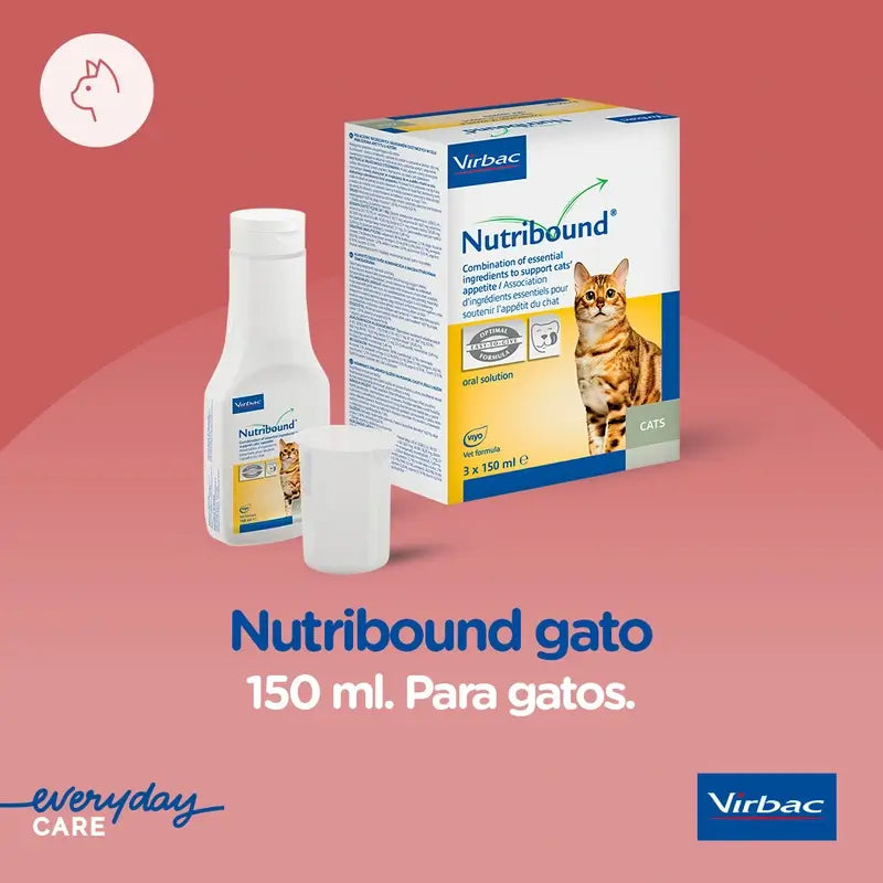 Virbac Nutribound Kissoille, 3 x 150 ml:n pakkaus
