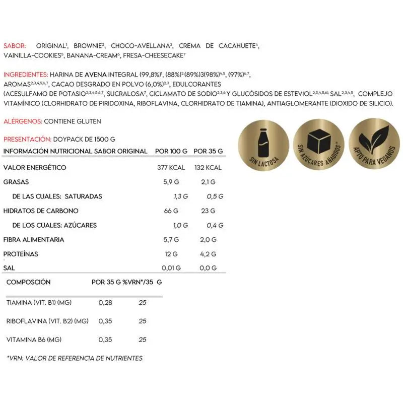 Nutrisport Foodieat Oat Pro -kaurajauho, vanilja-keksi, 1,5 kg 