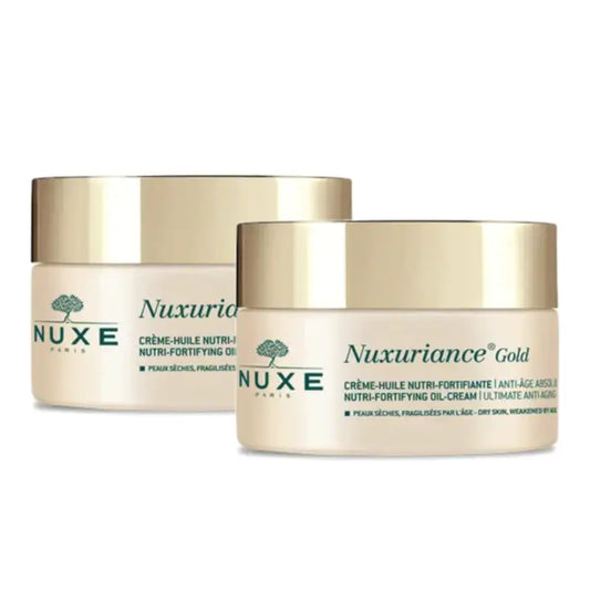 Nuxe Nuxuriance Gold ravitseva ja vahvistava öljyvoide, 2 x 50 ml:n pakkaus