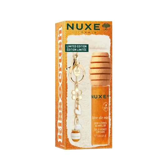 Nuxe Reve De Miel -huulivoide hunajalla, Gold, 10 ml + ilmaiskotelo, 10 ml