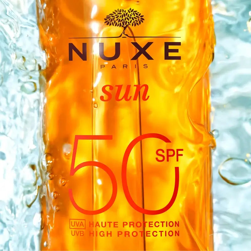 Nuxe Sun -rusketusöljy kasvoille ja vartalolle SPF 50