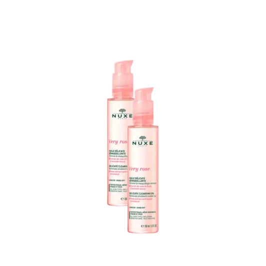 Nuxe Very Rose hellävarainen meikinpoistoöljy, 2 x 150 ml:n pakkaus