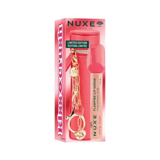Nuxe Very Rose Very Rose -huuliseerumi, joka antaa täyteläisyyttä, 8 ml + ilmainen huulipakkaus, 8 ml