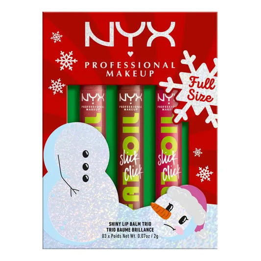 Nyx Shiny Slick Click Trio -huulivoide, 3 x 2 g