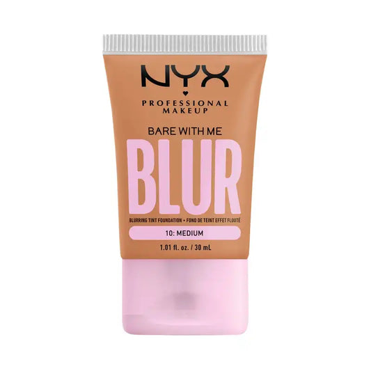 Nyx Bare With Me Blur Skin Tint, häivyttävä meikkivoide, mattapinta, sävy 10, 30 ml