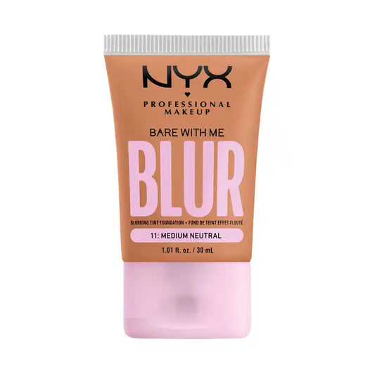 Nyx Bare With Me Blur Skin Tint, peittävä meikkivoide, mattapinta, neutraali sävy, 30 ml