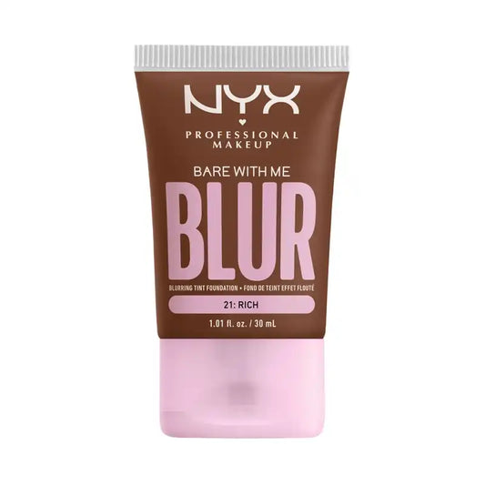 Nyx Bare With Me Blur Skin Tint, pehmentävä meikkivoide, matta, sävy Rich 21, 30 ml