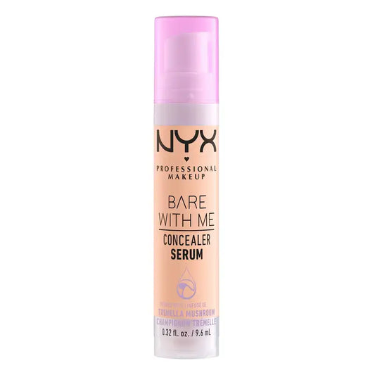 Nyx Bare With Me Serum Concealer, sävy Medium Vanilla. Vegaaninen koostumus. Saatavana 12 sävyssä. , 9,6 ml