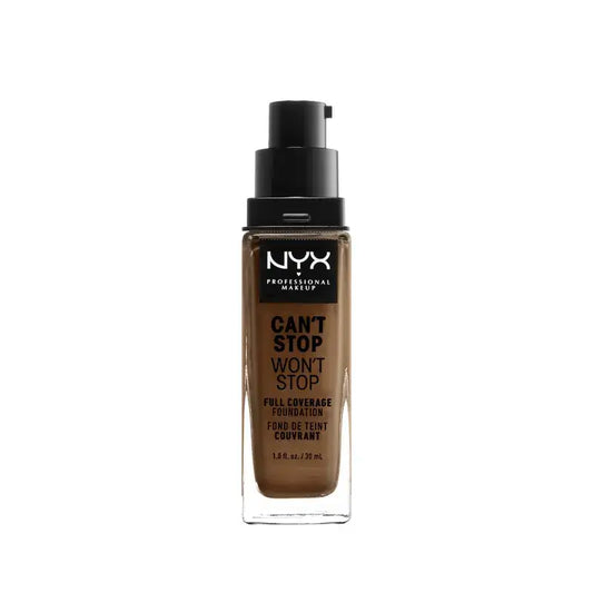 Nyx pitkäkestoinen, vedenkestävä meikkivoide Can'T Stop Won'T Stop Full, sävy 17 Capuccino, keskitäyteläinen tumma, 30 ml