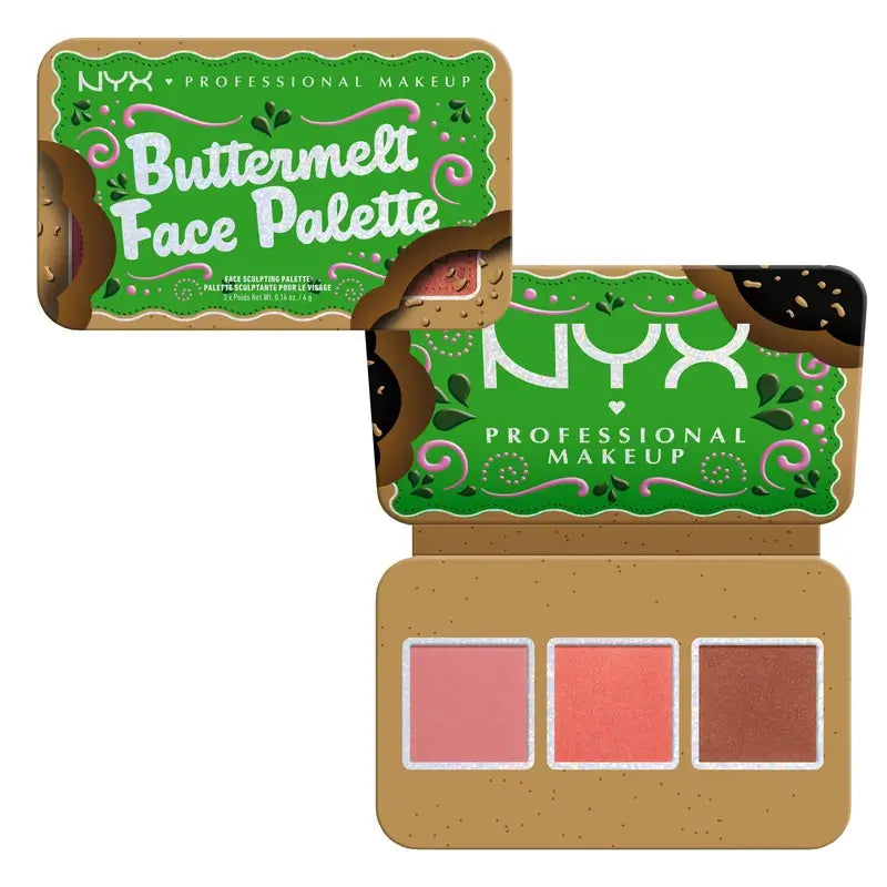 Nyx Buttermelt -kasvopaletin aurinkopuuterit, 3 x 4 g