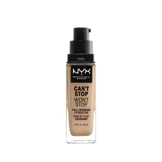 Nyx Can'T Stop Won'T Stop Full Coverage -meikkivoide, sävy 7.5 Soft Beige (keskisävy), 30 ml
