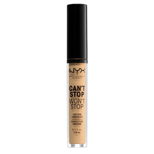 Nyx:n pitkäkestoinen, ei-komedogeeninen peitevoide Can’t Stop Won’t Stop, sävy 8 True Beige, keskivaalealle iholle, 3,5 ml