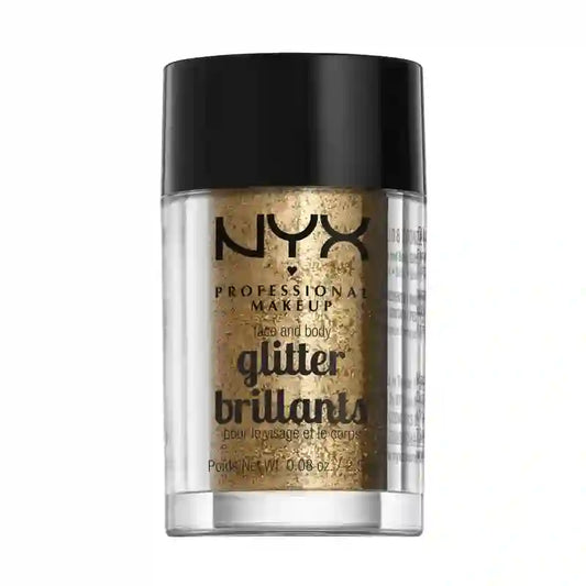 Nyx Face & Body Glitter -kimallusjauhe kasvoille ja vartalolle, sävy Bronze, 2,5 g