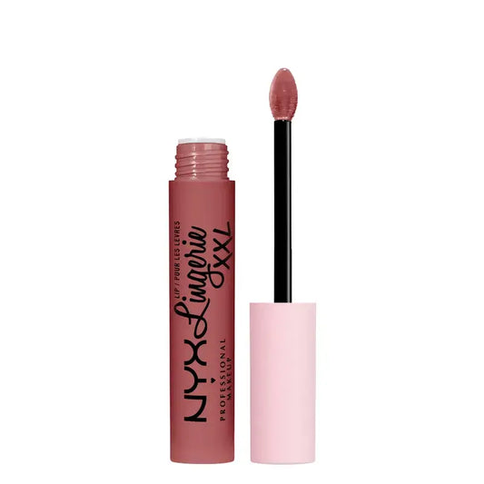 Nyx Lip Lingerei XXL -nestemäinen huulipuna, pitkäkestoinen, 100 % peittävyys, mattapinta, 16 tuntia. Sävy: Stripped, 4 ml
