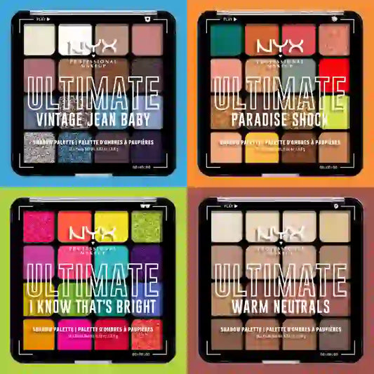 Nyx Ultimate Shadow Palette -luomiväripaletti ”I Know That’s Bright”, 1 kpl