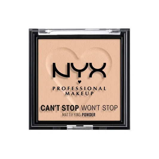 Nyx ammattikäyttöön tarkoitetut mattapintaiset puuterit Can’t Stop Won’t Stop, sävy 03 Light-Medium, 6 g