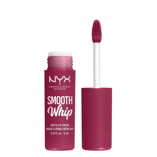 Nyx Smooth Whip Matte Lip Cream, kermainen nestemäinen huulipuna, matta, sävy Fuzzy Slippers 08, 4 ml