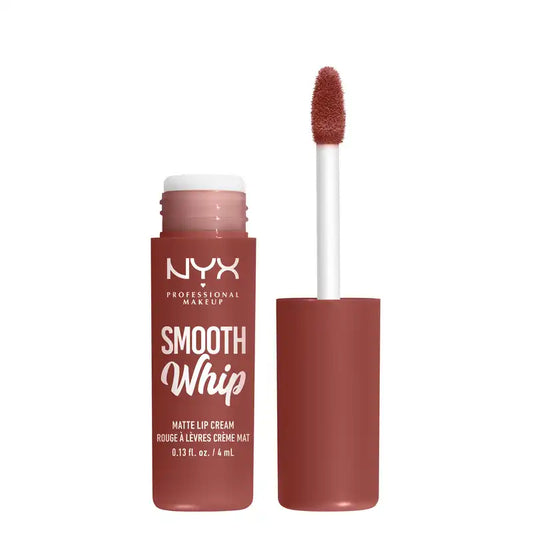Nyx Smooth Whip Matte Lip Cream, kermainen nestemäinen huulipuna, matta, sävy Latte Foam, 4 ml