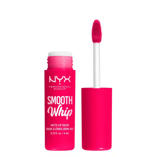 Nyx Smooth Whip Matte Lip Cream, kermainen nestemäinen huulipuna, matta, sävy Pillow Fight, 4 ml