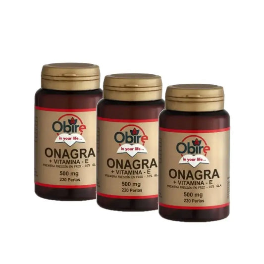 Obire Onagara-öljy 500 mg, pakkaus 3 x 450 kapselia