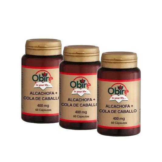 Obire Artisokka + Hevosenhäntä, 3 x 60 kapselin pakkaus