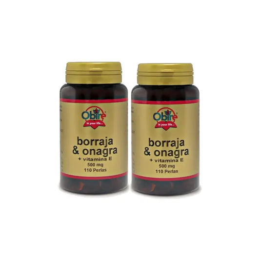 Obire Borraja & Onagra, 2 x 110 kapselia sisältävä pakkaus