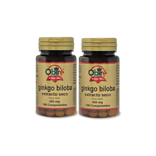Obire Ginkgo Biloba, 2 x 100 tablettia sisältävä pakkaus