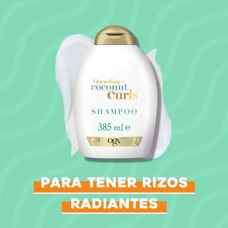 Ogx Kookos-shampoo kiharaisille hiuksille, 385 ml
