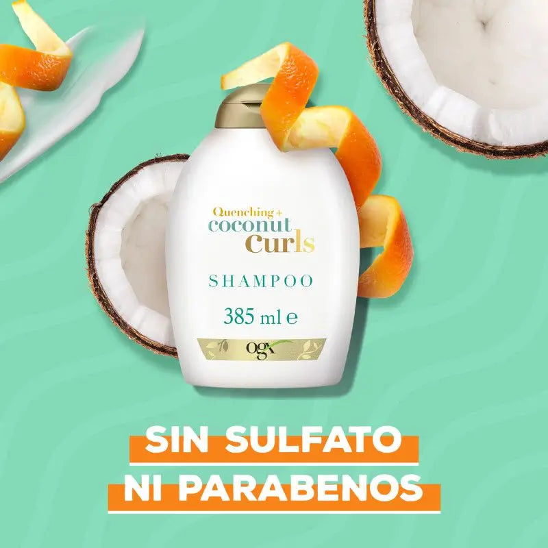Ogx Kookos-shampoo kiharaisille hiuksille, 385 ml