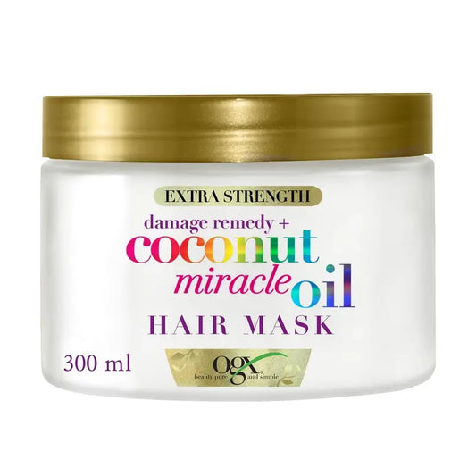 OGX Miracle Coconut Oil -hiusnaamio, korjaa ja elvyttää vaurioituneita ja hauraita hiuksia, 168 g