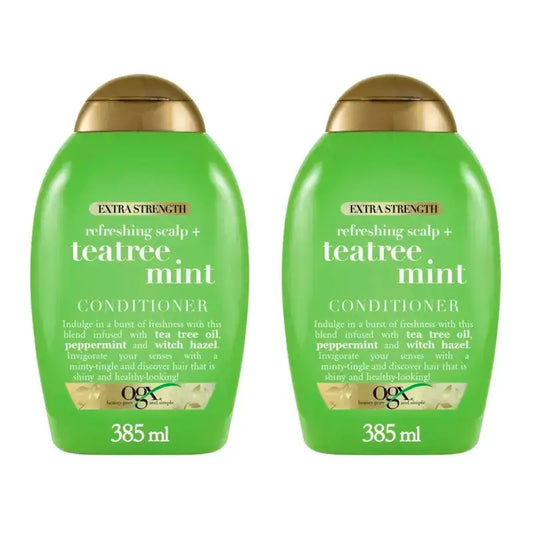 Ogx Ttx-Teatree Mint Extra, 2 x 385 ml:n pakkaus