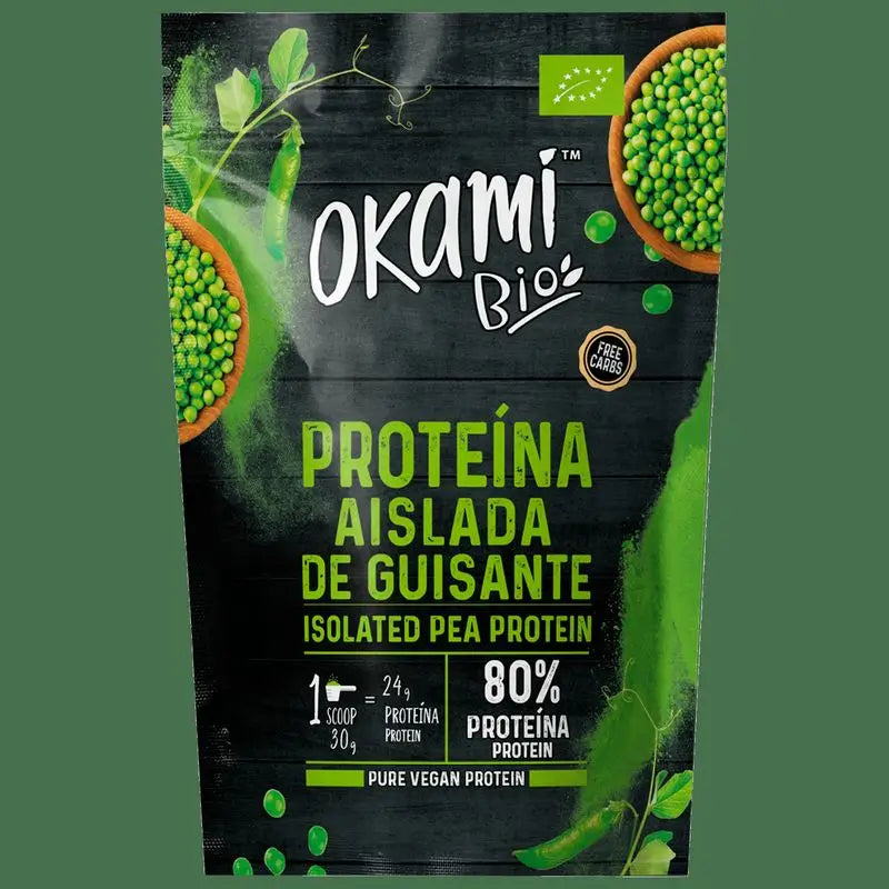 Okami Luomupapuproteiini, eristetty 500 g. Luomu, vegaaninen 