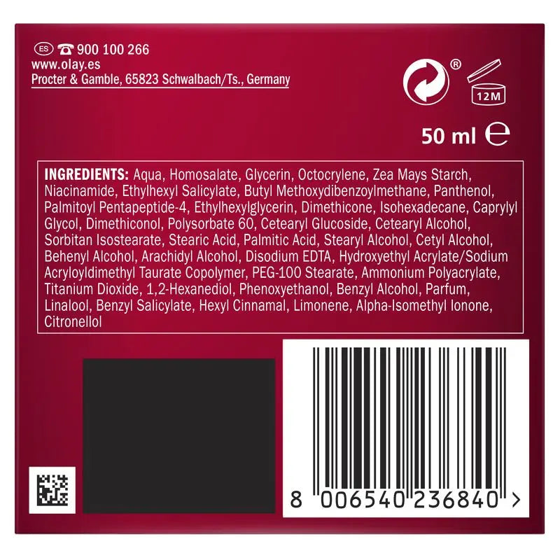Olay Regenerist 3-alueinen päivävoide SPF 30, 50 ml